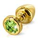 Дополнительное фото Анальная пробка Diogol Anni R Clover золотая с зелёным 5,6 см