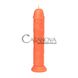 Дополнительное фото Светящаяся свеча в форме пениса Love Flame Dildo Roma Orange Fluor оранжевая 19 см