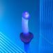 Додаткове фото Фалоімітатор, що світиться в темпряві, Strap-On-Me Glow-LED Dildo M синій 18 см