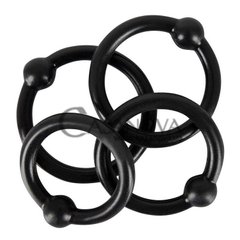 Основне фото Набір із 4 ерекційних кілець Rebel Silicone Cock Ring Set чорний