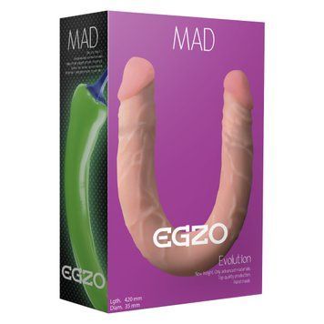 Основное фото Двойной фаллоимитатор Egzo Mad DL001 телесный 42 см