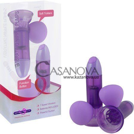 Основное фото Вибропомпы для сосков Vibrating Nipple Pumps фиолетовые