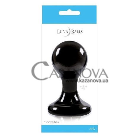Основное фото Анальная пробка на присоске Luna Balls Large чёрная 9,6 см