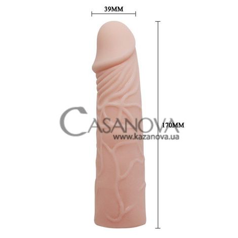 Основное фото Закрытая насадка на член Penis Sleeve BI-0413 телесная 17 см