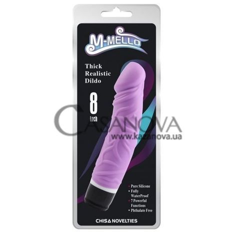 Основне фото Вібратор M-Mello Thick Realistic Dildo фіолетовий 19,5 см