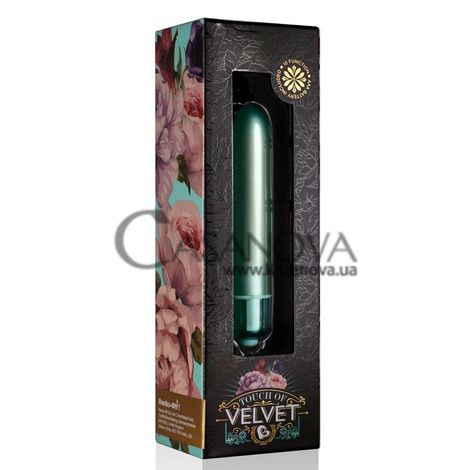 Основное фото Вибропуля Rocks Off RO-90mm Touch Of Velvet Aqua Lily зелёная 9 см