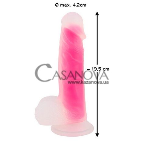 Основне фото Фалоімітатор на присосці Super Softie Size Medium прозоро-рожевий 19,5 см