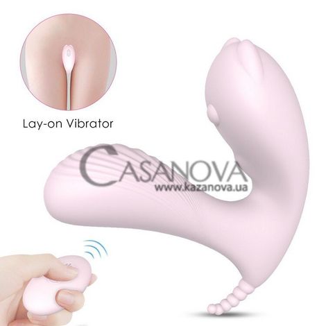 Основное фото Клиторально-вагинальный вибратор Cara розовый 9,8 см