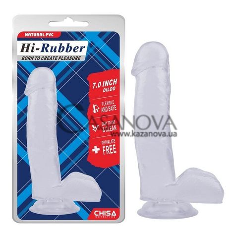 Основне фото Фалоімітатор Hi-Rubber Born To Create Pleasure 7 прозорий 17,5 см