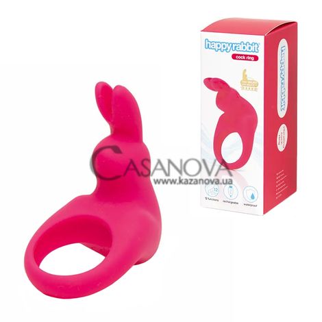 Основное фото Эрекционное кольцо с вибрацией Happy Rabbit Rechargeable Cock Ring розовое