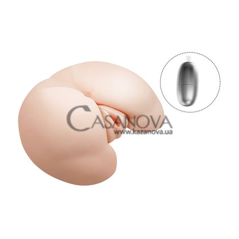 Основное фото Исскуственная вибровагина и анус со звуками и подогревом Lybaile Vagina And Ass BM-009023S телесный