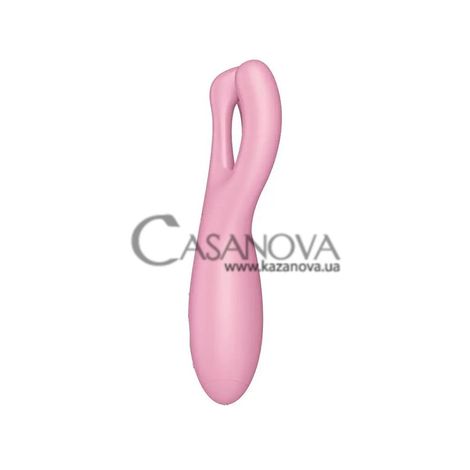 Основне фото Кліторальний смарт вібратор Satisfyer Threesome 4 рожевий 14 см