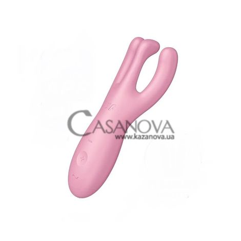 Основне фото Кліторальний смарт вібратор Satisfyer Threesome 4 рожевий 14 см