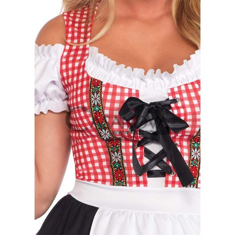 Основное фото Костюм баварской официантки Leg Avenue Beer Garden Babe Costume красно-чёрный