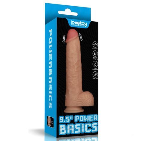 Основне фото Реалістичний вібратор для фістингу на присосці Lovetoy 9.5'' Vibrating Power Basics Cock тілесний 23,6 см