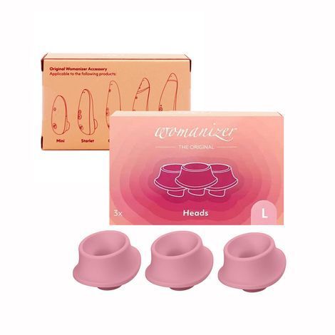 Основное фото Сменные насадки L для вибраторов Womanizer Premium (Eco) розовые