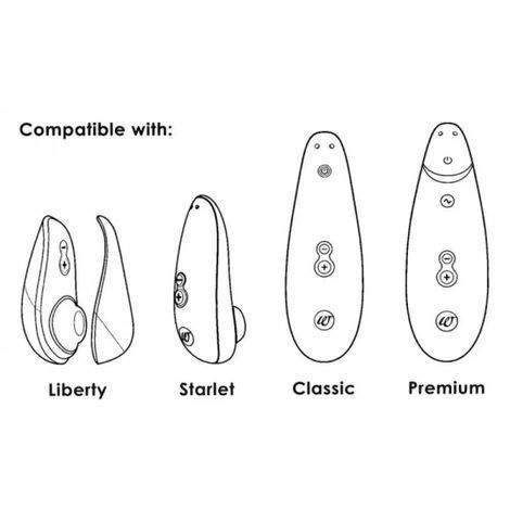 Основное фото Сменные насадки L для вибраторов Womanizer Premium (Eco) розовые