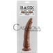 Дополнительное фото Фаллоимитатор на присоске Basix Rubber Works Slim 7 коричневый 20,3 см