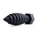 Дополнительное фото Анальная пробка Tom of Finland Screw U Anal Plug чёрная 21,7 см