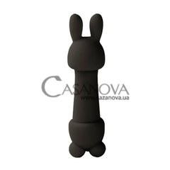 Основное фото Клиторальный вибратор с 2 насадками Feelztoys Mister Bunny чёрный 13,5 см
