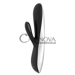 Основне фото Rabbit-вібратор OVO E5 чорно-білий 19,5 см