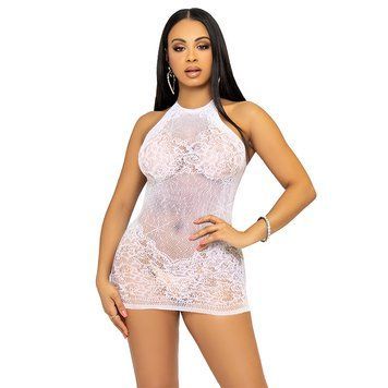 Основное фото Мини-платье Leg Avenue One In A Million Rhinestone Lace Dress белое