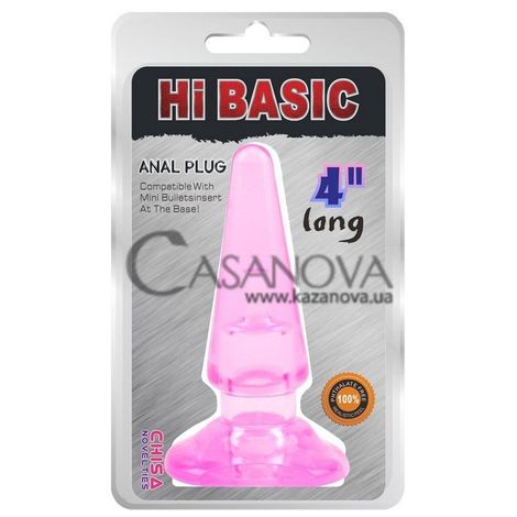 Основне фото Анальна пробка Hi BASIC SASSY Anal Plug рожева 10 см