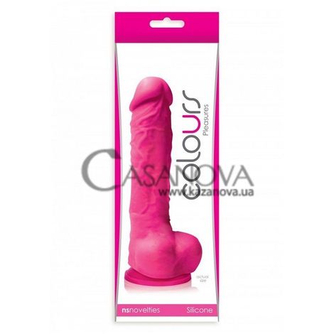 Основное фото Фаллоимитатор Silicone Colours Pleasures розовый 17,8 см