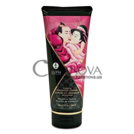 Основное фото Съедобный крем Kissable Massage Cream Shunga малина 200 мл