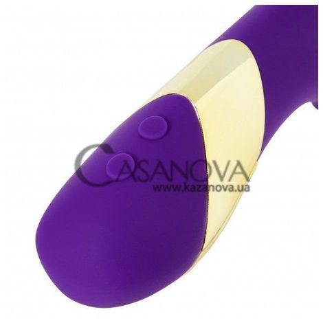 Основне фото Вакуумний кліторальний стимулятор Vibratissimo Secret Kiss+Licker фіолетовий із золотом