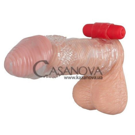 Основное фото Закрытая вибронасадка на пенис Sleeve And Vibe Sensual прозрачная 13 см
