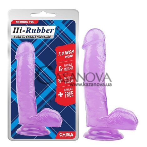Основное фото Фаллоимитатор на присоске Hi-Rubber Born To Create Pleasure 7 фиолетовый 17,5 см