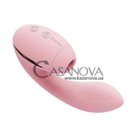 Основное фото Вакуумный вагинально-клиторальный вибратор KisToy Tina Mini розовый 15 см