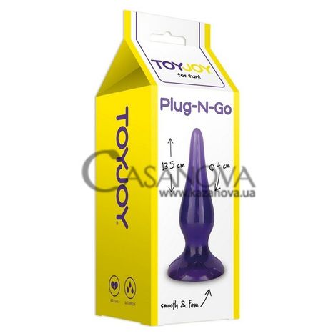 Основное фото Анальная пробка Plug-N-Go фиолетовая 13,5 см