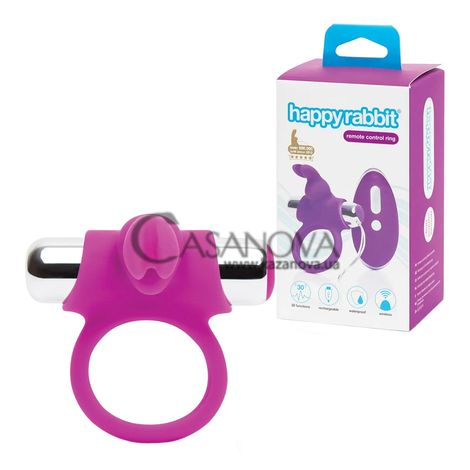 Основное фото Эрекционное кольцо с вибрацией Happy Rabbit Remote Control Cock Ring фиолетовое