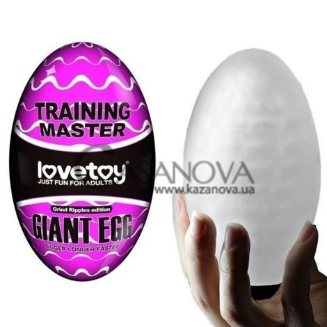 Основное фото Мастурбатор Training Master Giant Egg Grind Ripples Edition прозрачный