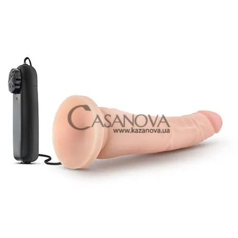 Основное фото Вибратор на присоске Dr. Skin Vibrating Cock With Suction Cup 8.5 Inch телесный 21,6 см