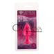 Дополнительное фото Анальная пробка Crystal Anal Plug S розовая с красным кристаллом 7,5 см