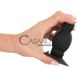 Дополнительное фото Анальная пробка на присоске Black Velvets Bouncing Plug чёрная 11,8 см