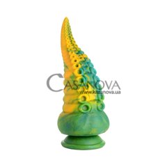 Основне фото Фалоімітатор Creature Cocks Monstropus Tentacled Silicone Dildo у вигляді щупальця восьминога зелений з жовтим 21,1 см