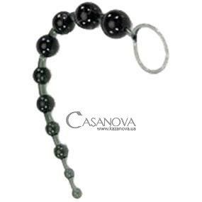 Основне фото Анальний ланцюжок Oriental Jelly Butt Beads чорний 27 см