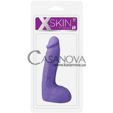 Основное фото Фаллоимитатор XSkin Realistic Dong фиолетовый 17,8 см