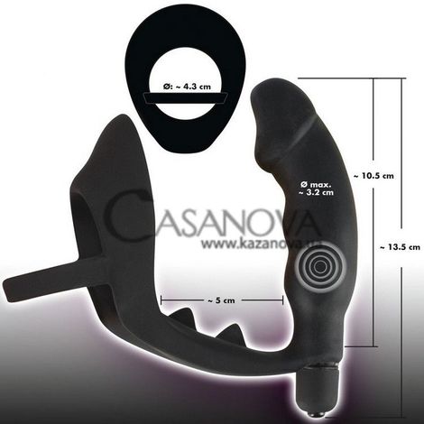 Основное фото Виброкольцо Black Velvets Ring & Vibro Plug 11,2 см