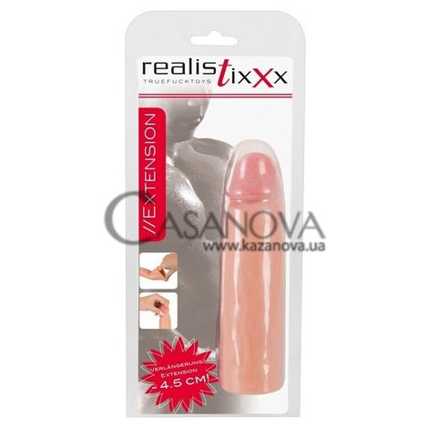 Основное фото Удлиняющая насадка на пенис Realistixxx Extension телесная 16,2 см
