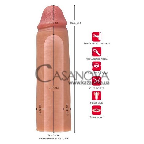 Основне фото Насадка на пеніс, що подовжує Realistixxx Extension тілесна 16,2 см