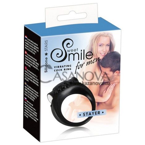 Основное фото Эрекционное виброкольцо Smile Stayer чёрное