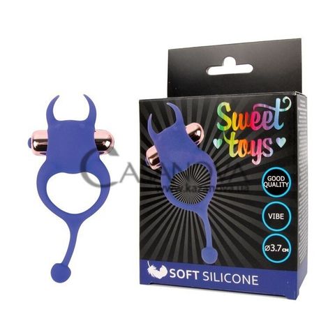 Основное фото Эрекционное виброкольцо Sweet Toys Soft Silicone ST-40166-2 синее