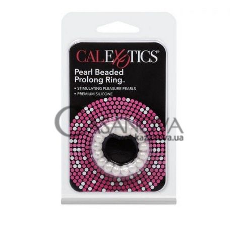 Основное фото Эрекционное кольцо Pearl Beaded Prolong Ring белое