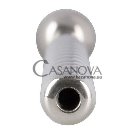 Основне фото Порожній уретральний буж Penis Plug Piss Play — Hollow сріблястий 14 см