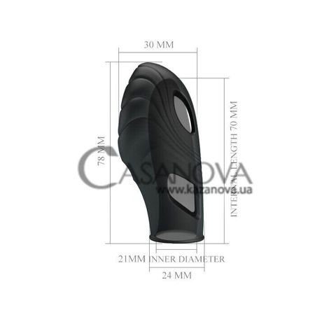 Основное фото Клиторальный вибратор на палец Pretty Love Lich чёрный 7,8 см
